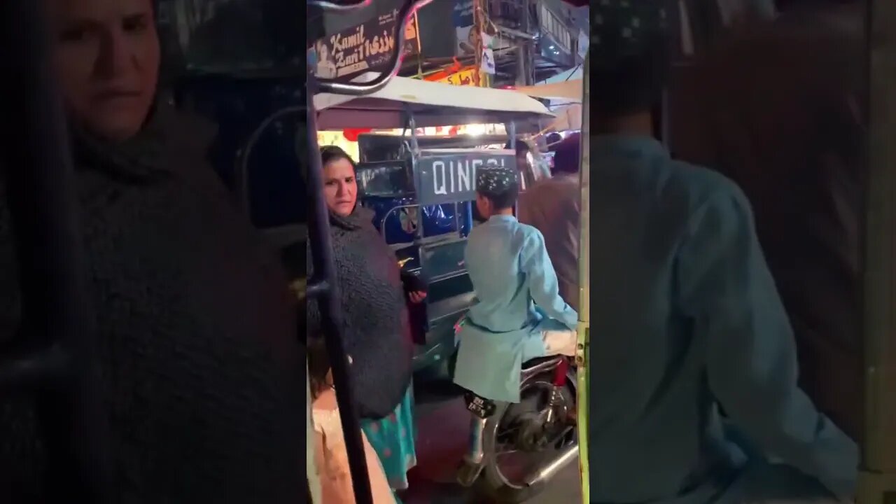 Getting a Rickshaw into Raja Bazaar Islamabad