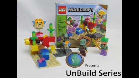 West Mitten Bricks UnBuild Series Lego Minecraft The Coral Reef 21164