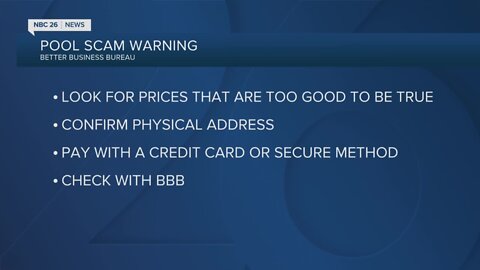 BBB: Watch out for pool scams