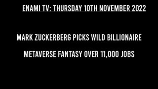 Mark Zuckerberg Lays Off 11K Workers to chase his Metaverse Horizon World Dream.