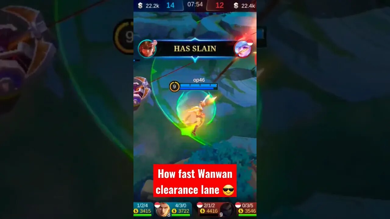 How fast Wanwan clearance all Lane #mobilelegend #mlbb #razimaruyama #wanwan #wanwanbuild