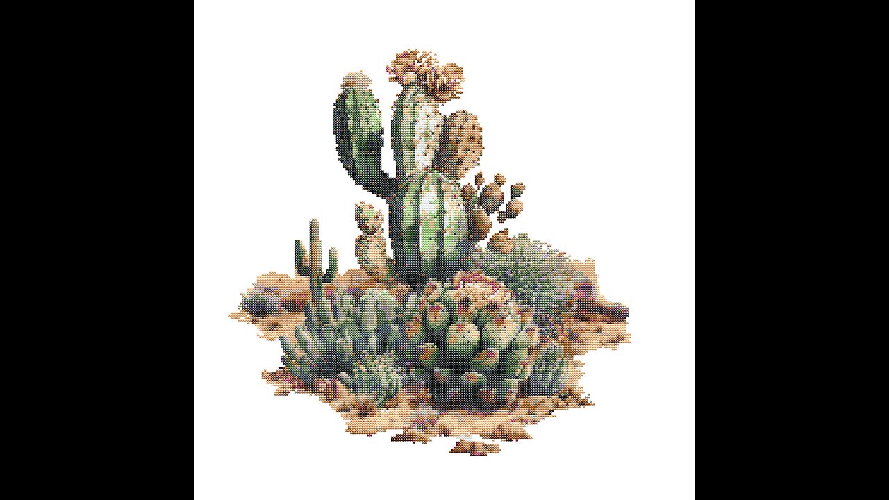 DESERT CACTUS Cross Stitch Pattern by Welovit Cross Stitch | welovit.net | #welovit #crossstitch