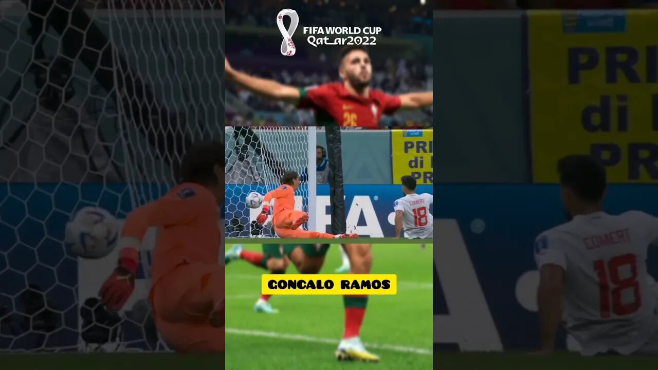 Hattrick Goncalo Ramos #shortsfifaworldcup #shorts