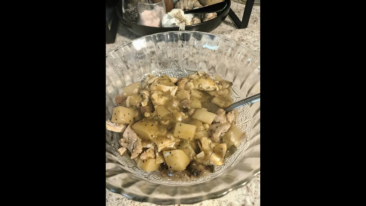 One pot Green Chili Chicken and Potato. Great comfort food