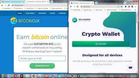 Make Free Money Viewing Paid To Click Adverts At BITCOINCLIX And Instant Withdraw At EO.Finance