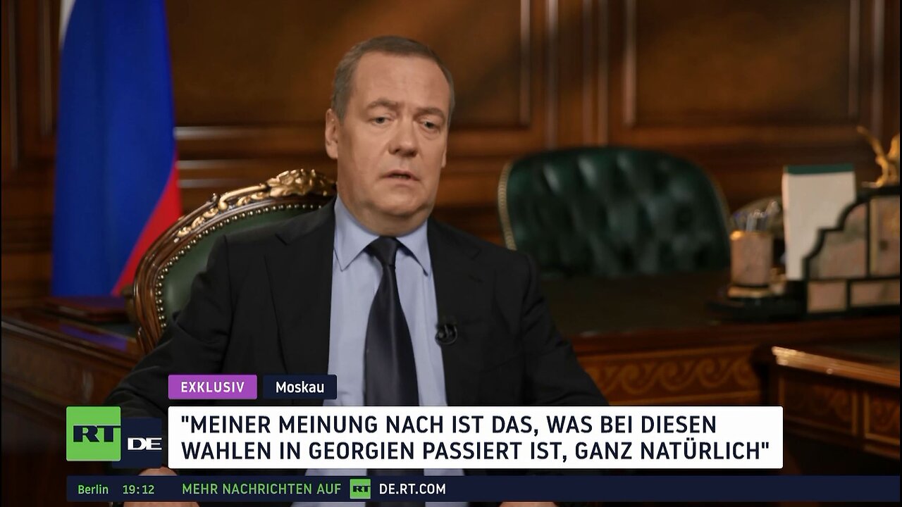 ⁣RT DE-Exklusiv: Dmitri Medwedew – Rückblick auf die Wahlen in Georgien