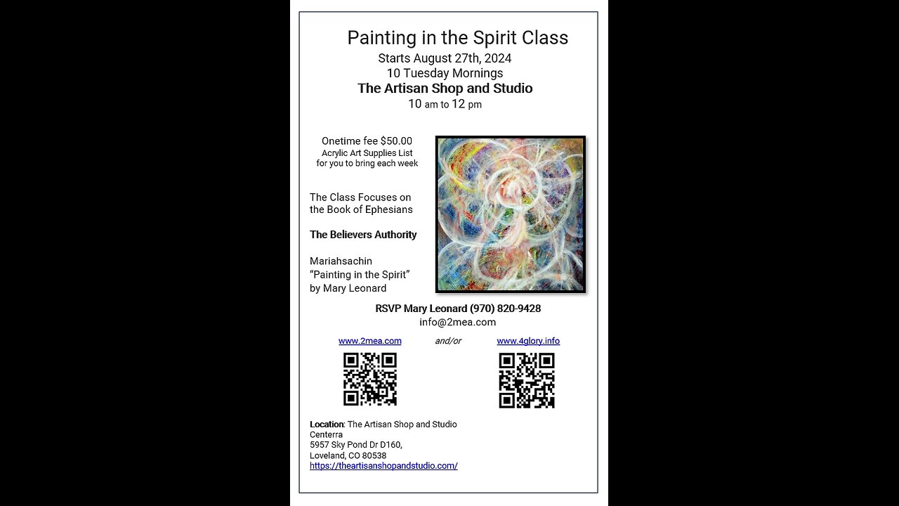 Welcome to our next Workshop Class in Loveland Colorado