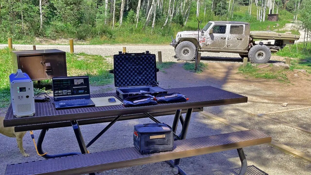 Full Time Youtuber Mobile Office Setup - How I work out of my Jeep Gladiator Camper