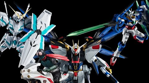 GUNDAM UNIVERSE STRIKE FREEDOM GUNDAM 00 QAN[T] UNICORN GUNDAM (AWAKENED) S.H.FIGURARTS CYCLONE