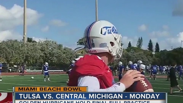 Tulsa enjoys Miami Beach, readies for Central Michigan in Bowl Game