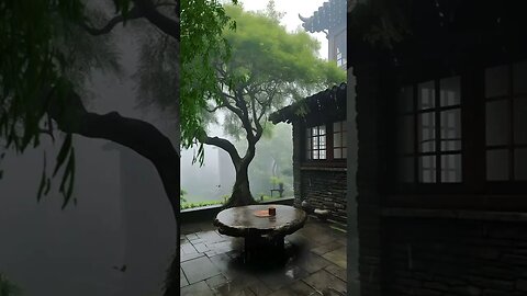 沉浸雨声助眠冥想中的宁静：乡村雨林下的助眠奇迹，快速放松身心，深度治愈失眠烦恼#BGM#shorts #shortsvideo #sleepmusic #sleep #rain