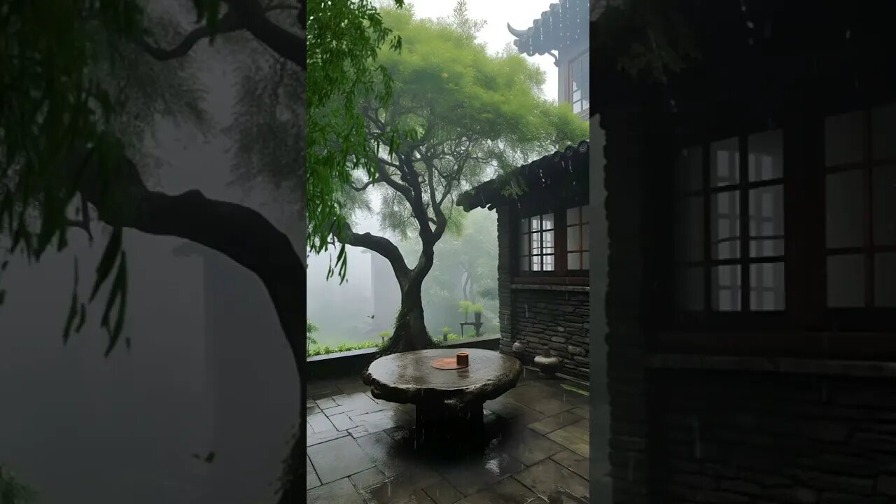 沉浸雨声助眠冥想中的宁静：乡村雨林下的助眠奇迹，快速放松身心，深度治愈失眠烦恼#BGM#shorts #shortsvideo #sleepmusic #sleep #rain