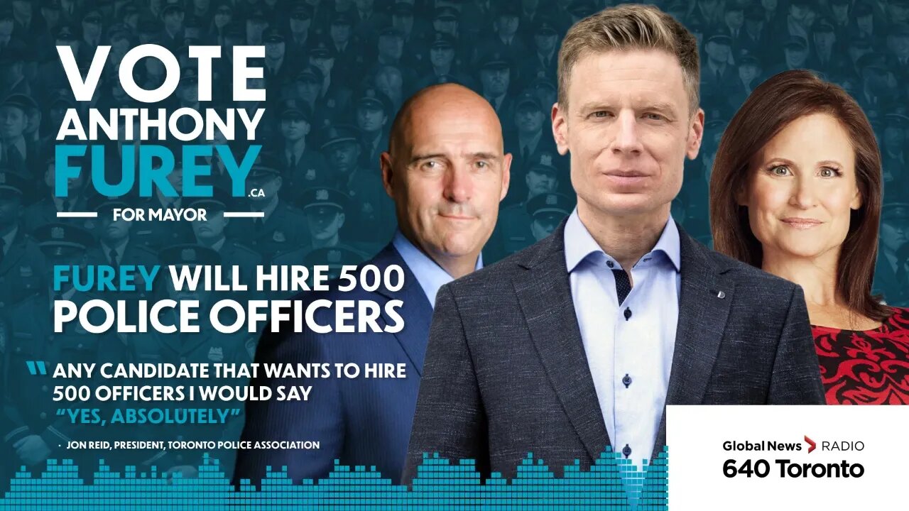 AM640: TPA President Jon Reid Backs Furey's Plan to Hire 500 Police Officers as Toronto Mayor