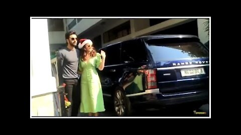 Ranbir Kapoor arrived with girlfriend Alia Bhatt at Kapoor family Christmas lunch | SpotboyE