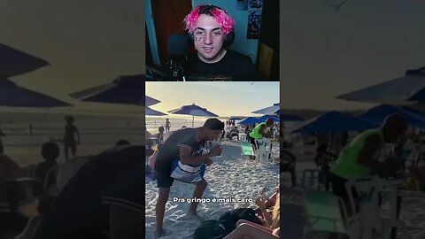 REACT LEOZIN 007 UM DIA SENDO AMBULANTE DE PRAIA fali nesse vídeo