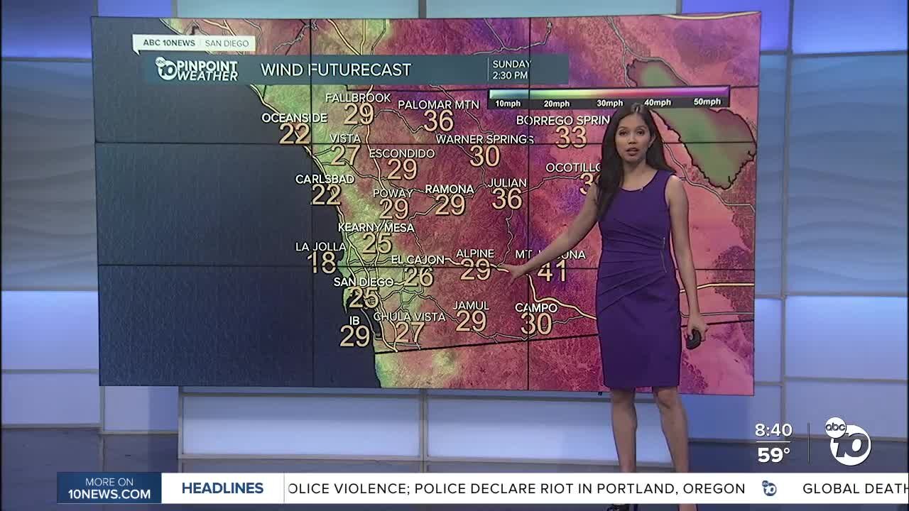 ABC 10News Pinpoint Weather for Sun. Apr. 18, 2021