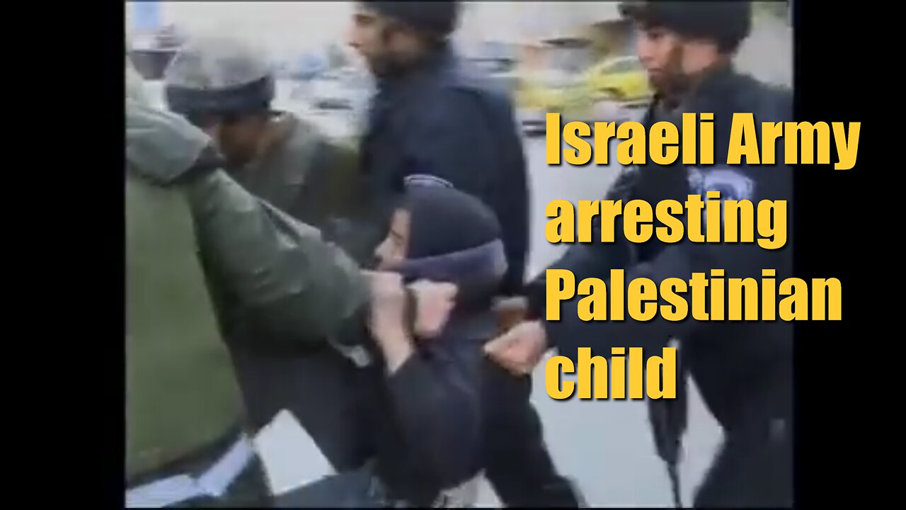 Israeli Army arresting Palestinian child