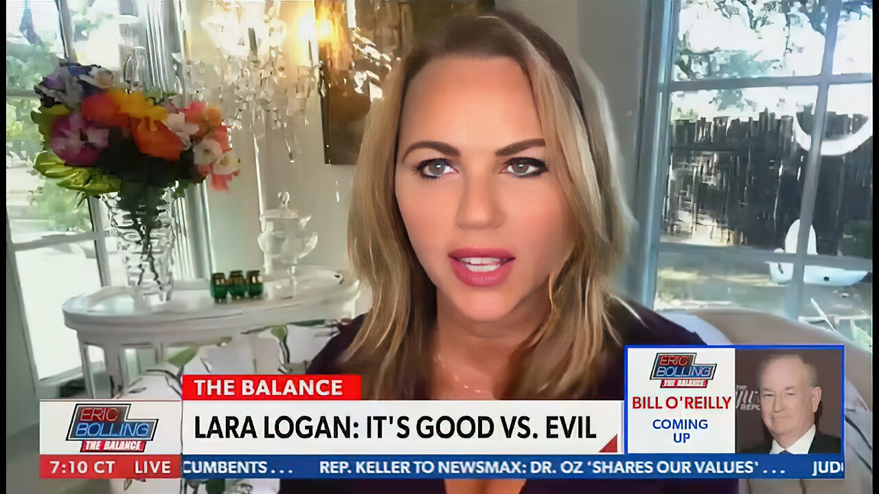 Lara Logan tells Newsmax that globalists are "dining on children's blood"