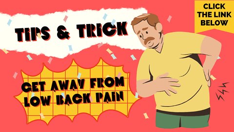Tips On How You Can Fix Your lower back pain For Good...
