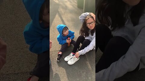 Kids are resting after a full day-chilling