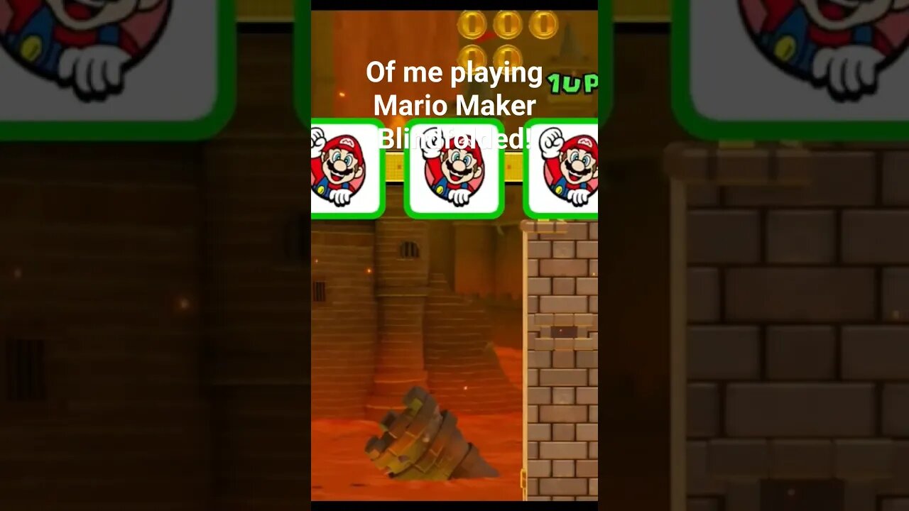 Playing Mario Maker Blindfolded! #supermariomaker2 #supermariobros