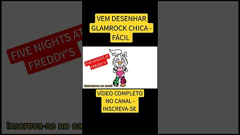 COMO DESENHAR GLAMROCK CHICA - FÁCIL - FNAF #desenho #shorts #desenholivre #desenhofacil