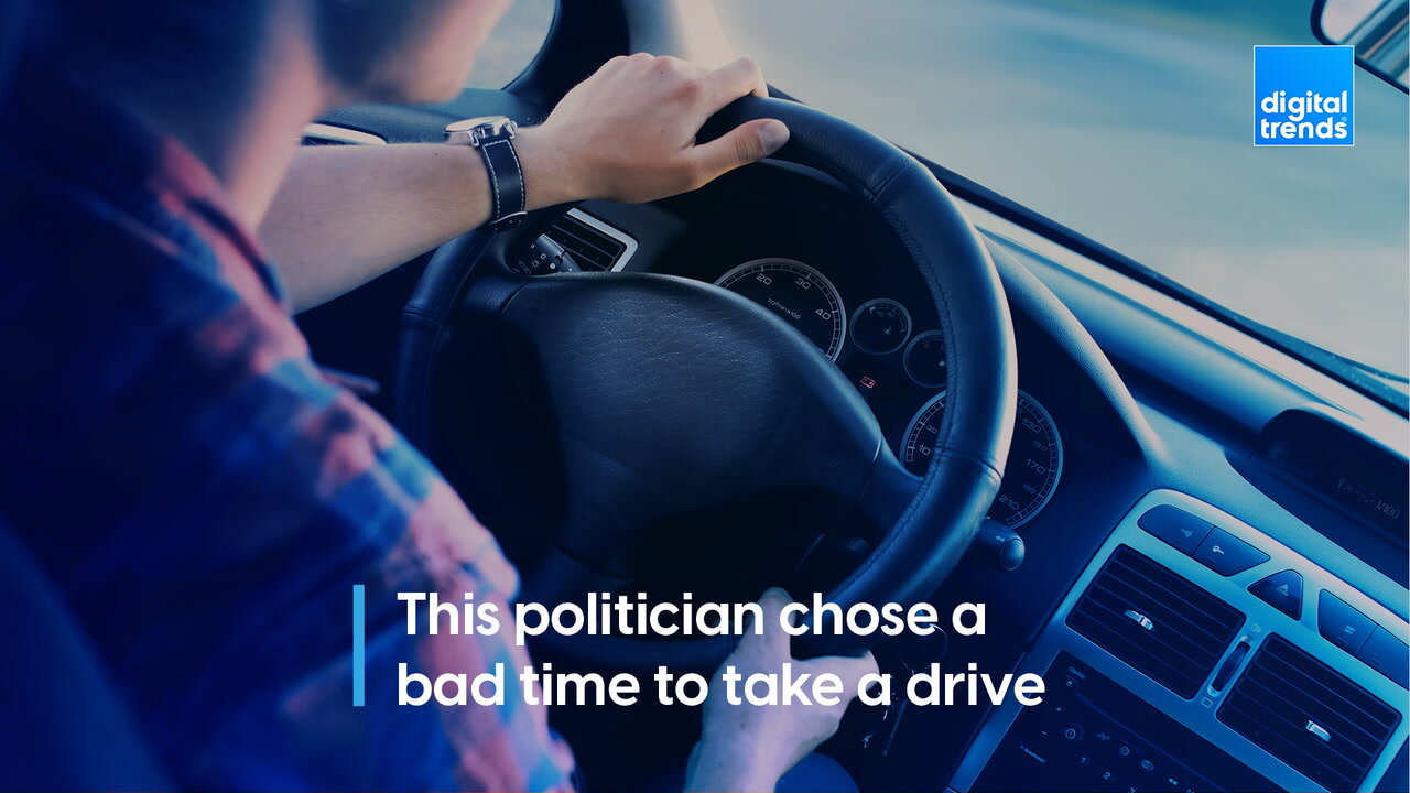 This politician chose a bad time to take a drive.