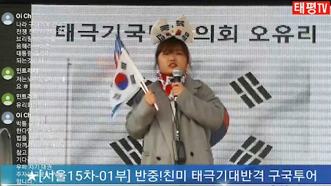 ★[서울 15차-1부] 반중!친미 태극기대반격 구국투어 (태투!) [태평TV] 180414 토