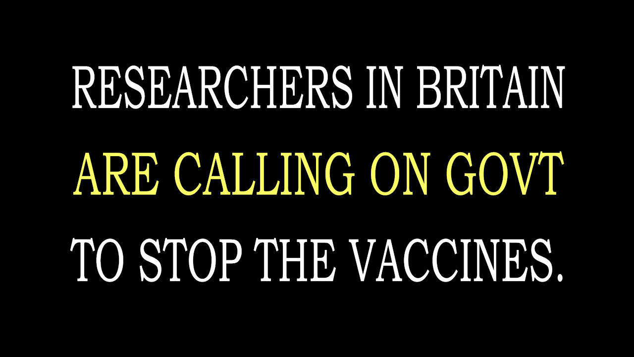 RESEARCHERS DEMAND STOPPAGE - NOW. - 3 min.