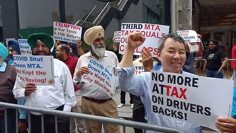 The Exemption from Congestion Pricing Rally Outside @GovKathyHochul Office 6/21/23 hosted by @NYTWA.