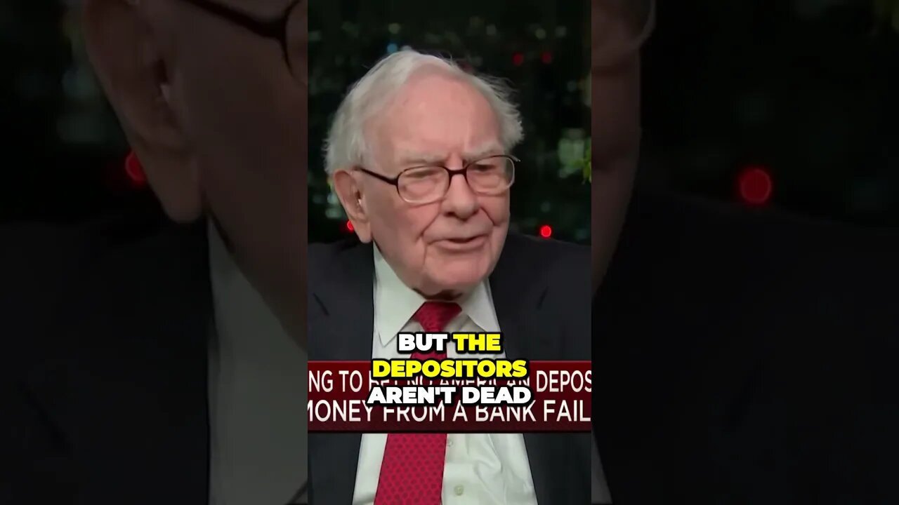 Your Bank Deposits Are Safe For Now Warren Buffett!