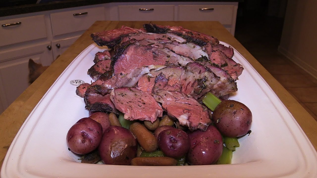 Standing Rib Roast Smoked on Weber Smokey Mountain (WSM)