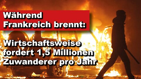 Während Frankreich brennt: Wirtschaftsweise fordert 1,5 Millionen Zuwanderer pro Jahr (Wochenstart)