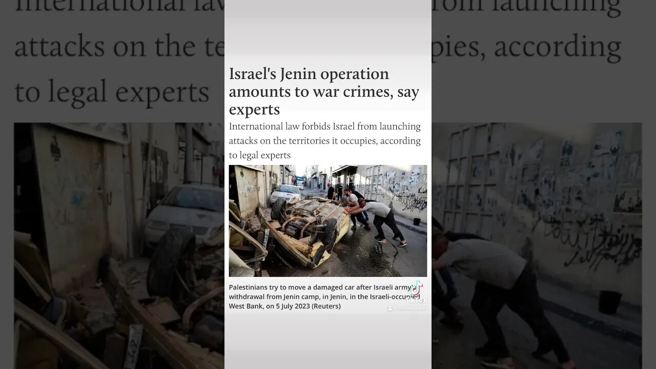 Experts: #Israel Action In #Jenin #WestBank #WarCrime #warzone #israelioccupation