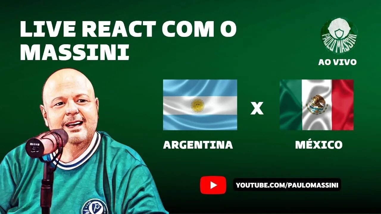 REACT ARGENTINA 2 X 0 MÉXICO! MESSI E CIA FORA DA COPA? AO VIVO.