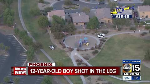 Boy shot in the leg at Phoenix park in critical condition