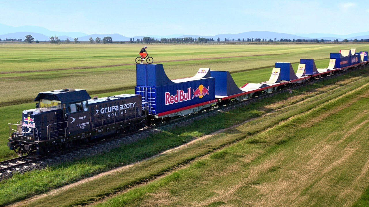 World Firsti Bike Flip On A Moving Train