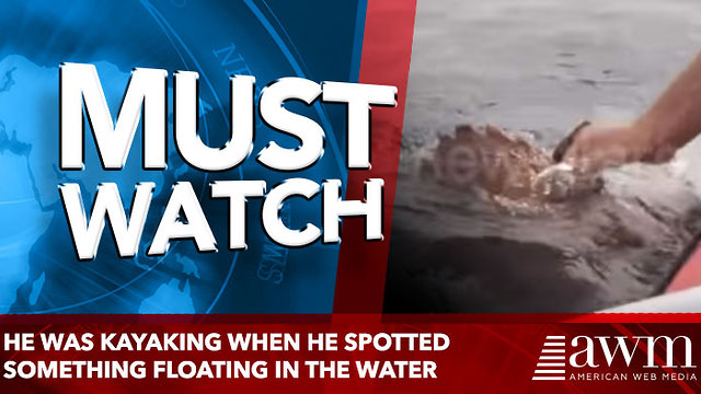 He Was Kayaking When He Spotted Something Floating In The Water, Takes Immediate Action