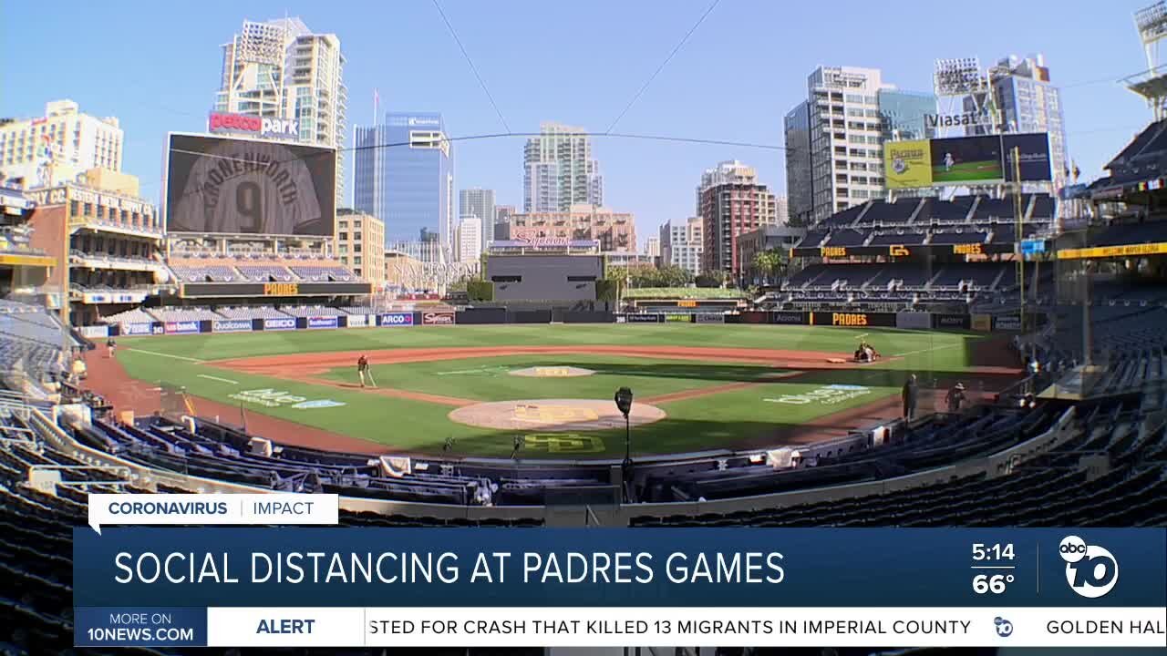 Social distancing at Padres games