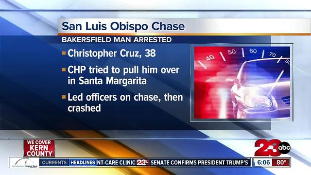 Bakersfield man arrested after leading officers on short chase