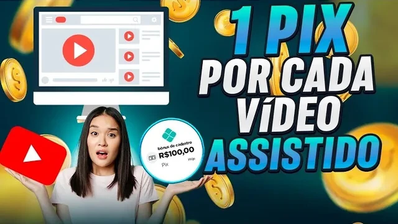 🚨GANHE 1 PIX por cada VÍDEO📺 ASSISTIDO TODOS os DIAS Como ganhar dinheiro na internet