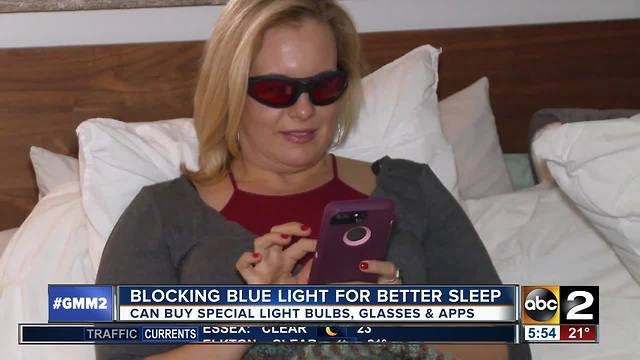 Blue lights from electronics can impact sleep