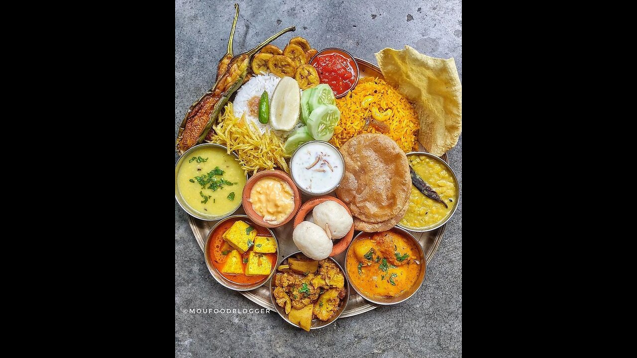 Indian recipes #bengali thali & South Indian dishes