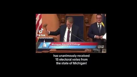 YESTERDAY: 15 Michigan Presidential Electors Voted for Trump & the Gavel Head BREAKS Off