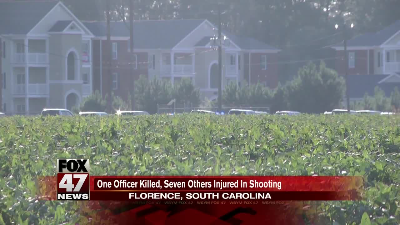 1 officer killed, 6 other officers wounded in SC shooting, suspect in custody