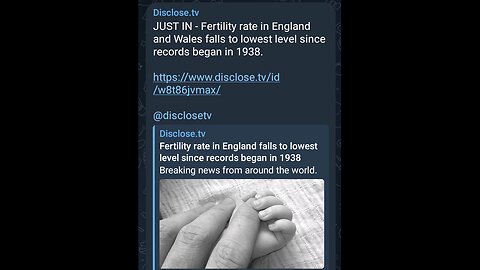 News Shorts: Low Fertility Rate in England