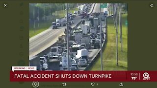 Fiery, deadly wreck shuts down Florida's Turnpike southbound in west Delray Beach