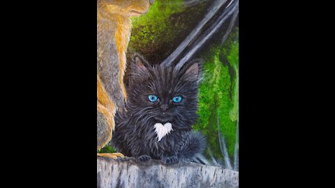 Black Cat painting