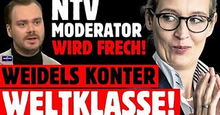 WEF Bertelsmann NTV Moderator wird FRECH - AfD Alice Weidel kontert Weltklasse bei NTV Frühstart