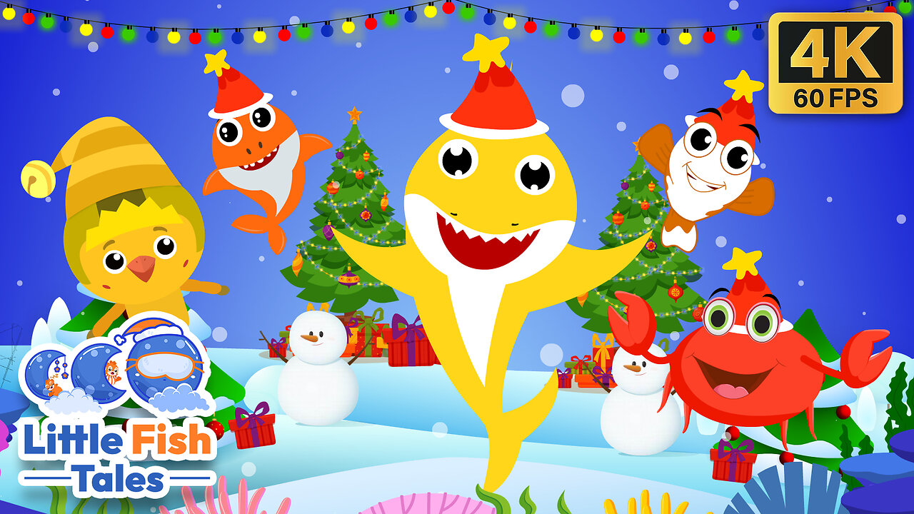 Christmas Song with baby Shark x Friends | Little Fish Tales | #babyshark #fish